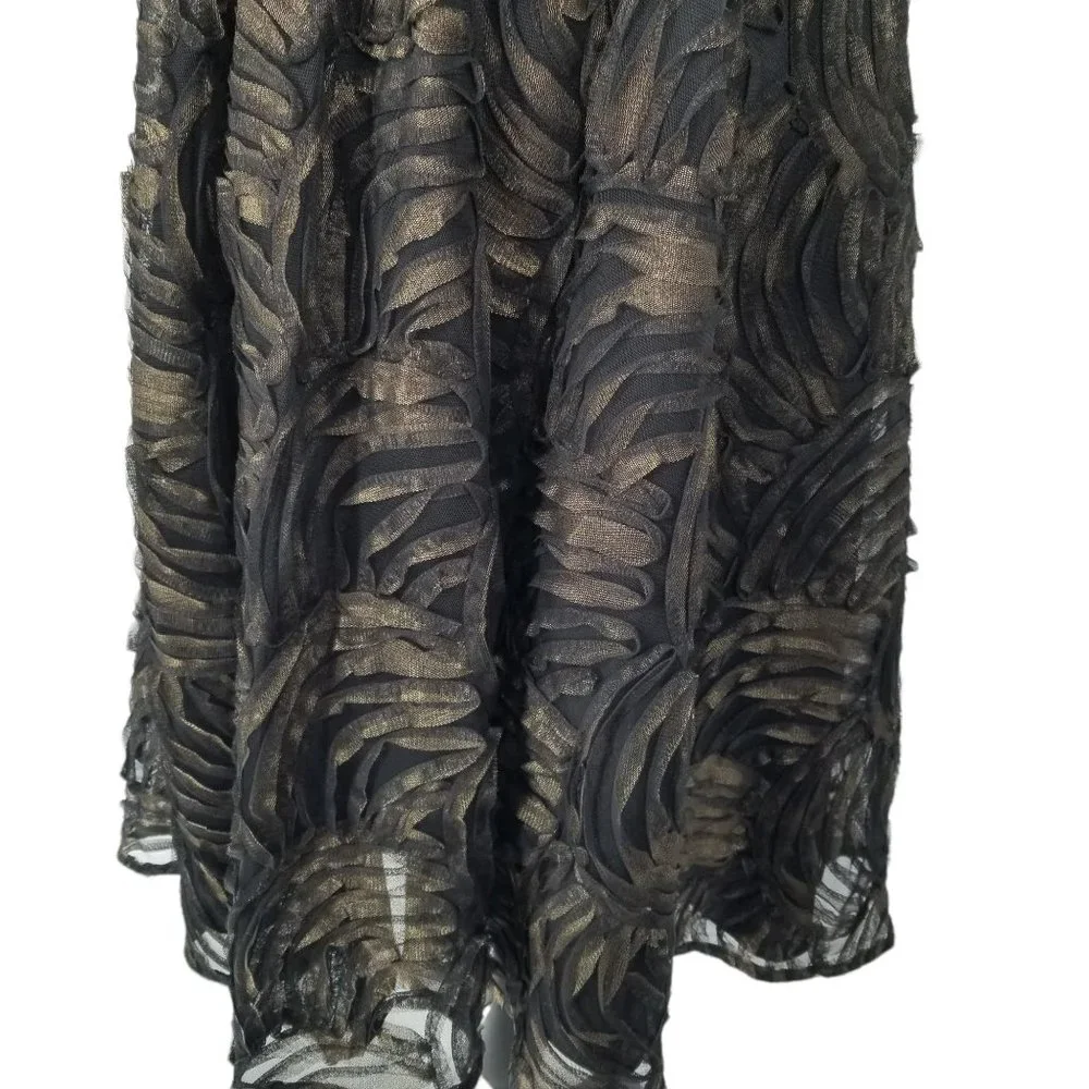 Adrianna Papell Women's Black Tulle Fit Flare Evening Cocktail Party Dre… - Picture 7 of 9
